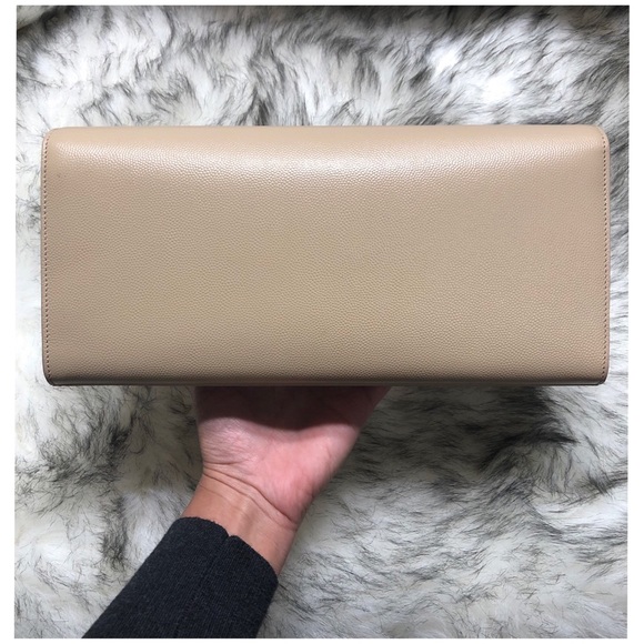 SAINT LAURENT CLUTCH WITH INTERLOCKING METAL YSL - Picture 2 of 8